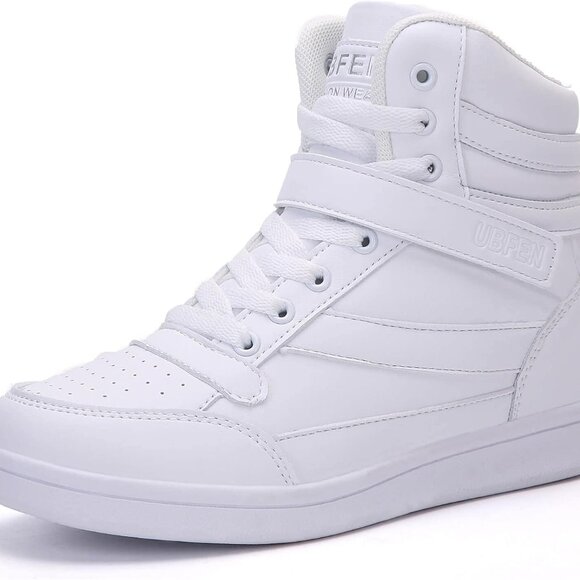 Womens High Top Sneakers Mesh Rubber 2.75Inch Wedge Ankle Support Casual - Picture 1 of 9